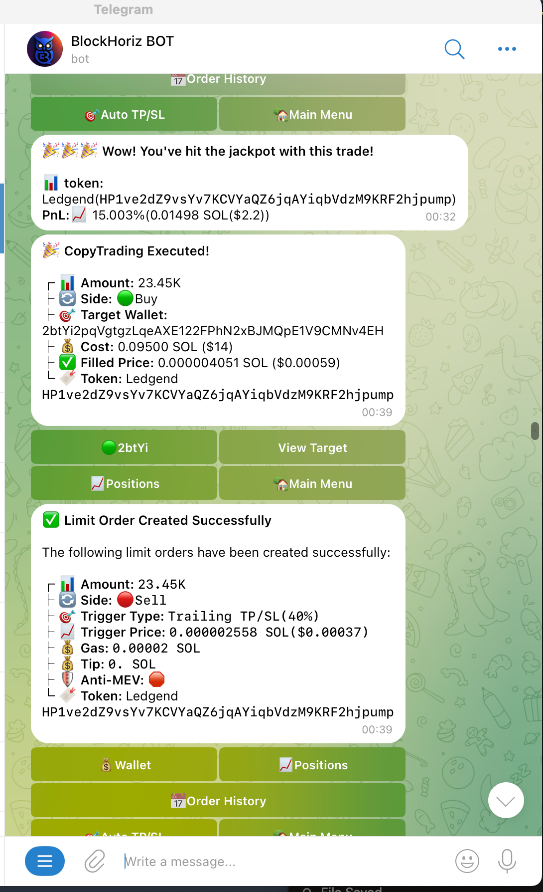 CopyTrade Executed